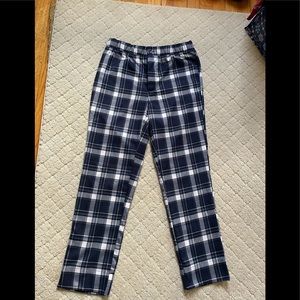 Plaid straight leg pants